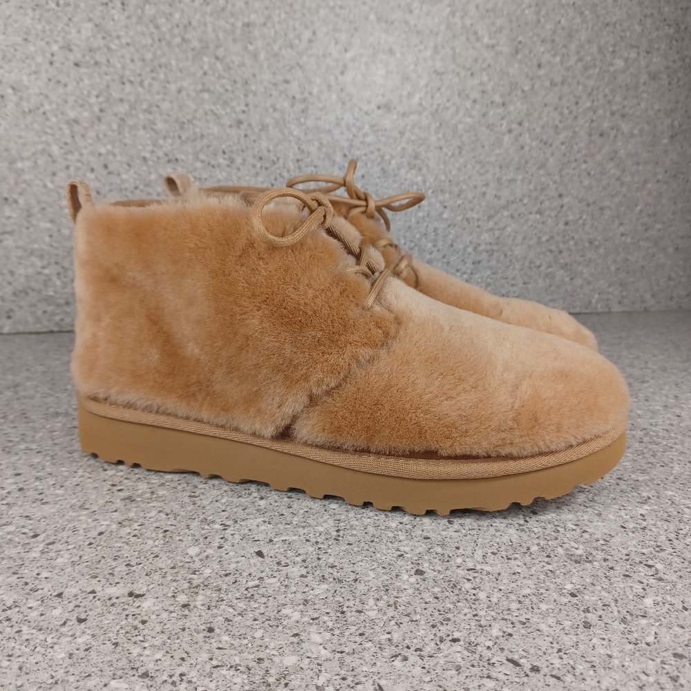 UGG Men's Neumel Furry Tan Boots Shoes Size 10